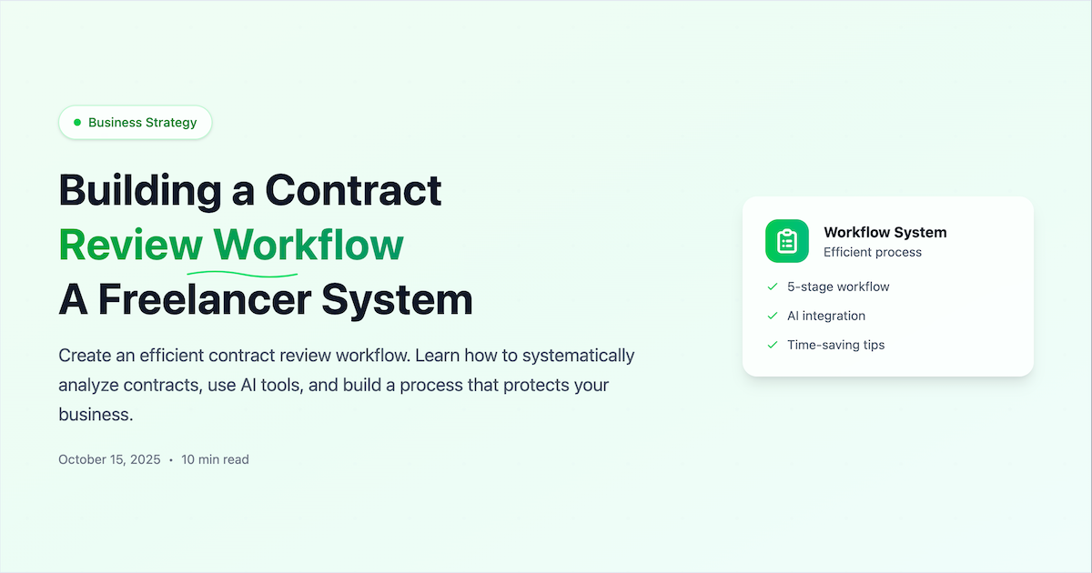 Building a Contract Review Workflow: A Freelancer System | Accordo